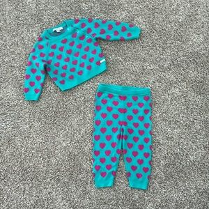 Posh Peanut Queen of Hearts sweater set